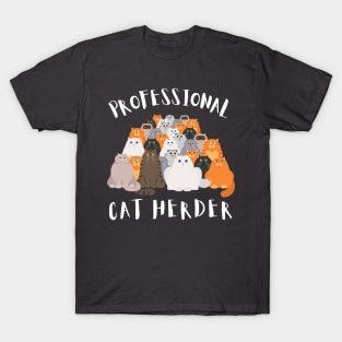 Professional Cat Herder, Project Manager, Cat Lover T-Shirt